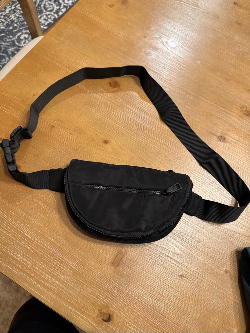 Steve Madden Black Nylon Crossbody Belt Bag